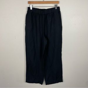 Madewell Huston Black Pull On Pants Size M Medium Lightweight Elastic Waist